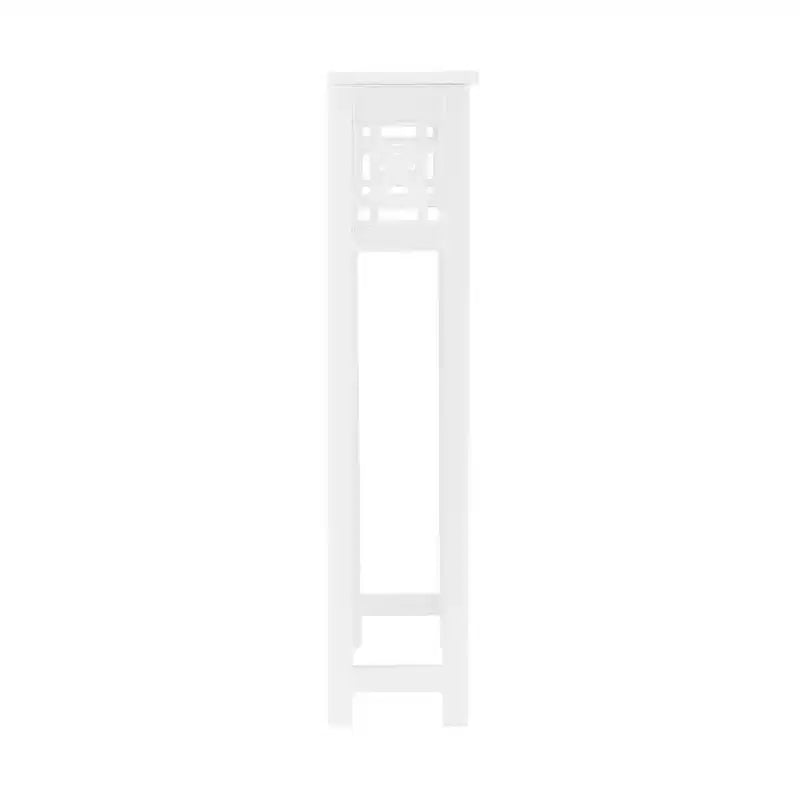 Alaterre Furniture Derby Ripiano salvaspazio da bagno da mettere sopra il WC, 94 cm di altezza, salvaspazio moderno da appoggio per articoli da toeletta e asciugamani, bianco