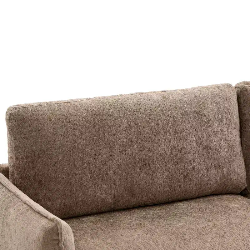 Divanetto a due posti "Elara Modem 75.75" Christopher Knight Home in legno di caucciù con rivestimento in ciniglia e cuscini spessi