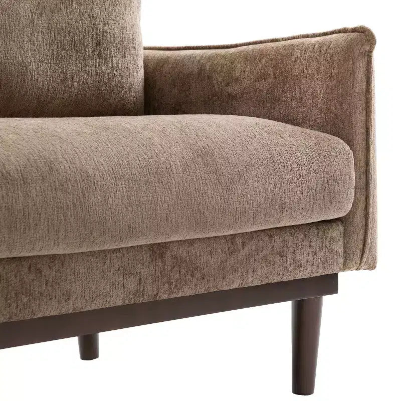 Divanetto a due posti "Elara Modem 75.75" Christopher Knight Home in legno di caucciù con rivestimento in ciniglia e cuscini spessi