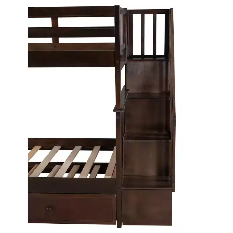 Letto a castello a due piazze con letto estraibile a scomparsa, struttura per letto a castello per bambini con ringhiera di protezione per dormitorio in camera da letto