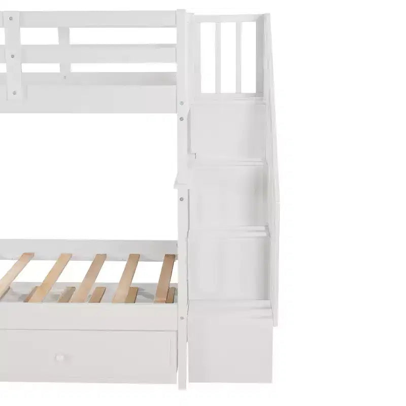 Letto a castello a due piazze con letto estraibile a scomparsa, struttura per letto a castello per bambini con ringhiera di protezione per dormitorio in camera da letto