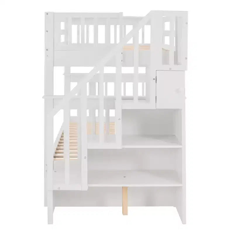 Letto a castello a due piazze con letto estraibile a scomparsa, struttura per letto a castello per bambini con ringhiera di protezione per dormitorio in camera da letto