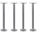 Pipe Decor 1/2 in. x 12 in. Round Flange Pipe Table Legs - 4 Pack