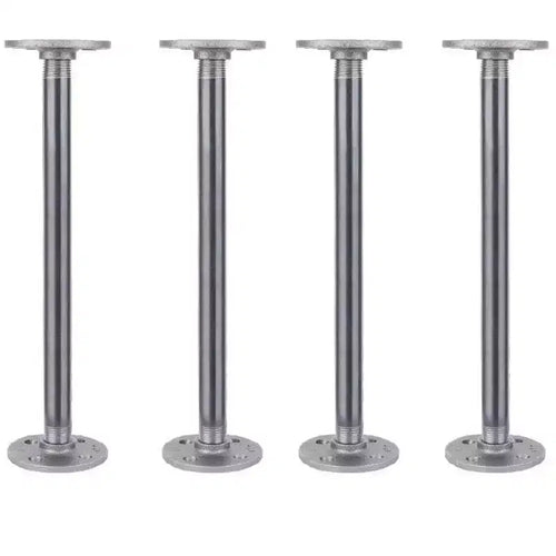 Pipe Decor 1/2 in. x 12 in. Round Flange Pipe Table Legs - 4 Pack