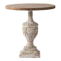 Antique Round Wood Accent Table 30x31