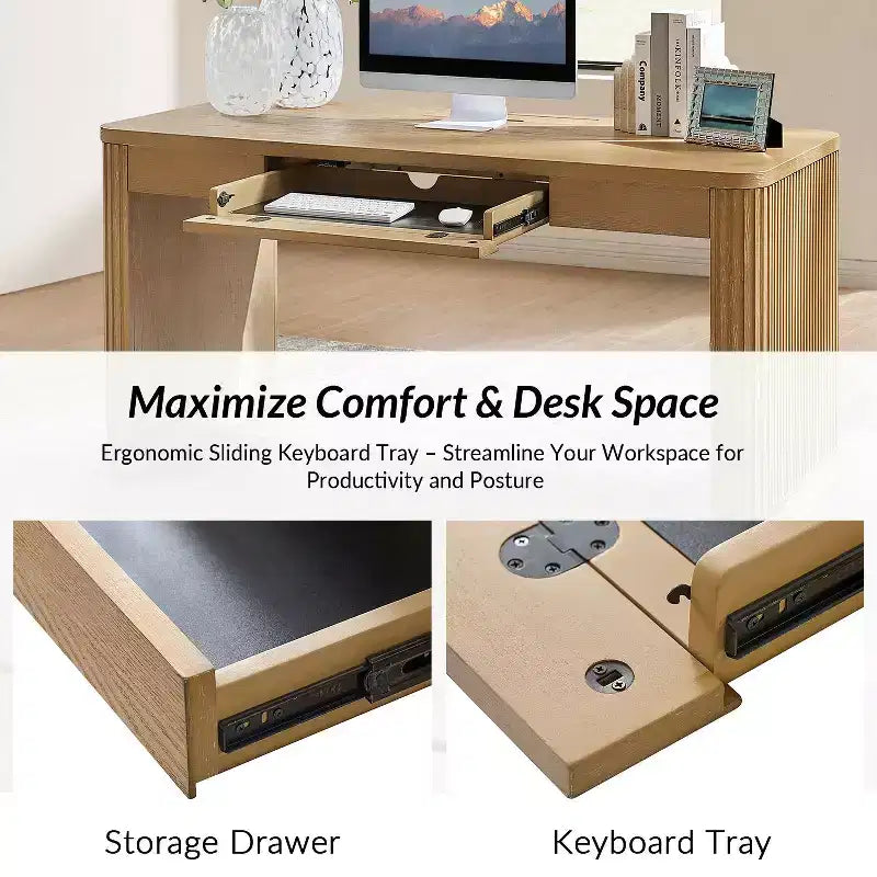 Scrivania moderna con prese elettriche integrate