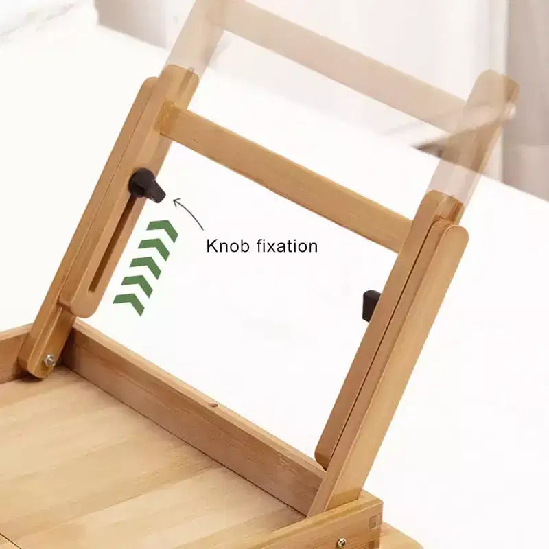 Tavolino da letto in bambù, regolabile in altezza e angolazione, con gambe pieghevoli, Portatile per lavorare, scrivere, disegnare, leggere a letto o a terra