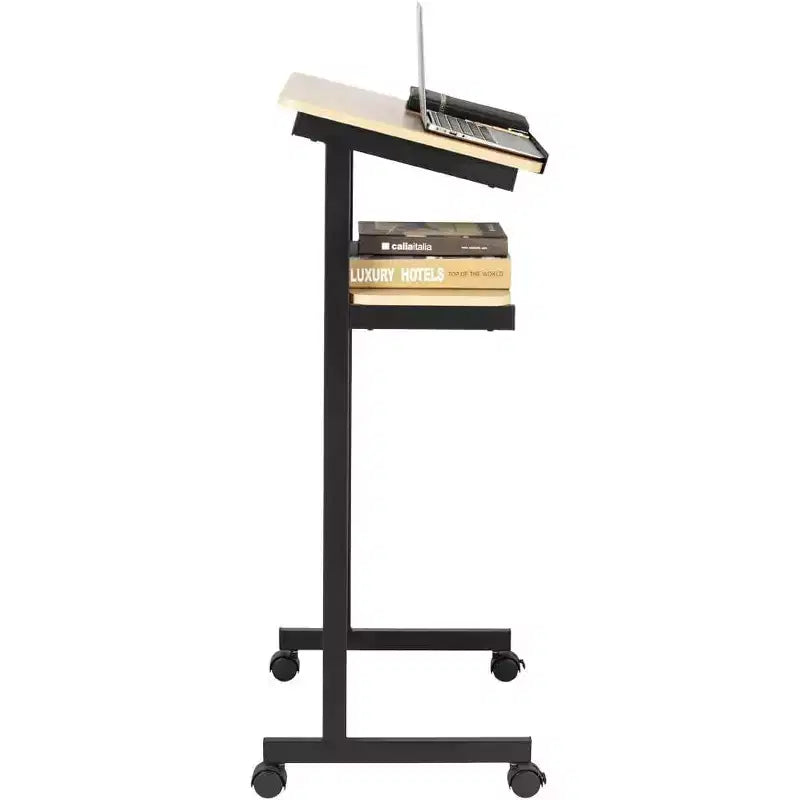 Leggio da podio mobile, piattaforma portatile per conferenze in aula, scrivania multiuso per laptop con fermabordo