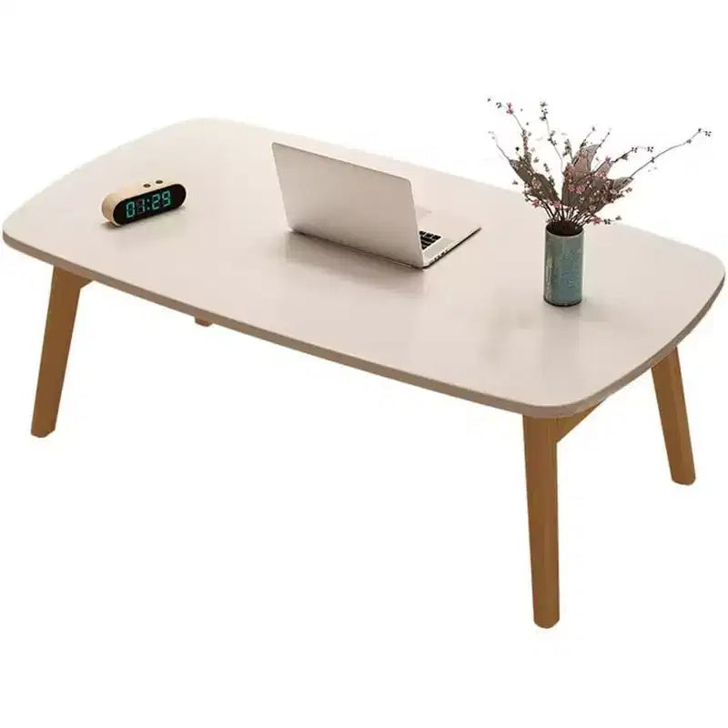 Tavolino Pieghevole in Legno, 100x50 cm, Tavolo Pieghevole per Laptop e Studio per Piccoli Spazi, Scrivania Bassa per Camera da Letto, Ufficio, Appartamento, Dormitorio