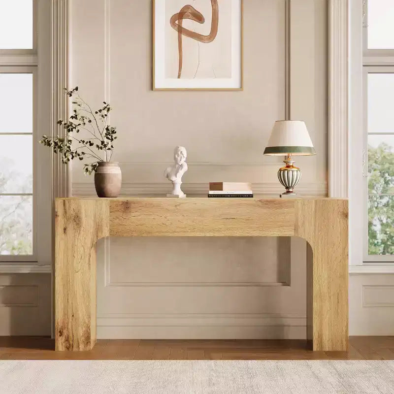 COZONY Long Console Table, Wooden Farmhouse Sofa Table for Entryway, Hallway & Living Room