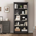 COZONY 5-Tier Bookcase Set of 2 - 71 Tall Narrow Bookshelf with Adjustable Shelves & Wooden Legs, for Living Room, Office, Bedroom