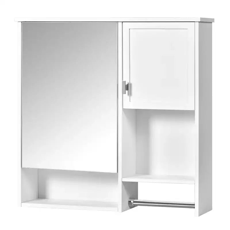 Mobiletto da bagno a muro da 29 pollici, Mobiletto pensile con specchio e portasciugamani, Mobiletto salvaspazio sopra il WC per bagno