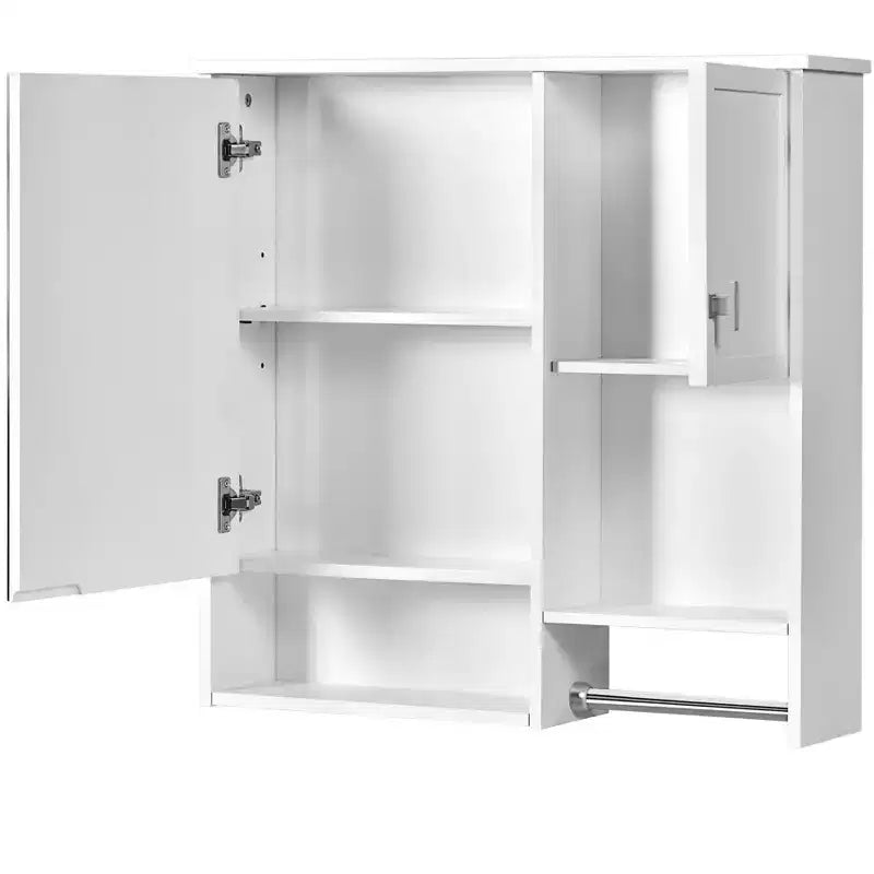 Mobiletto da bagno a muro da 29 pollici, Mobiletto pensile con specchio e portasciugamani, Mobiletto salvaspazio sopra il WC per bagno