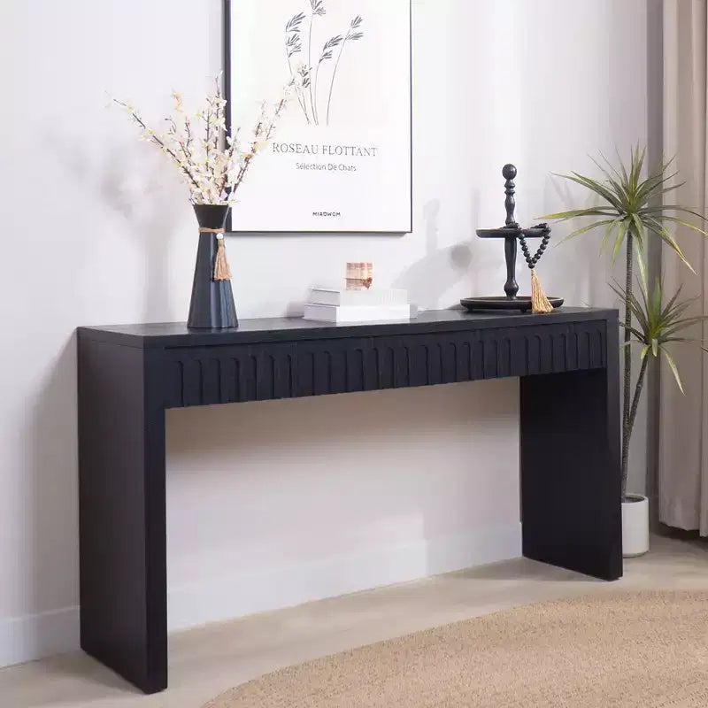 Consolle moderna, Tavolo elegante da ingresso con bordo decorativo perlato, Tavolo da corridoio per soggiorno, Ingresso