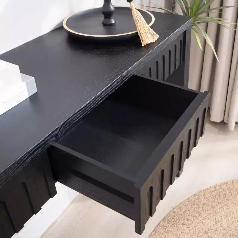 Consolle moderna, Tavolo elegante da ingresso con bordo decorativo perlato, Tavolo da corridoio per soggiorno, Ingresso