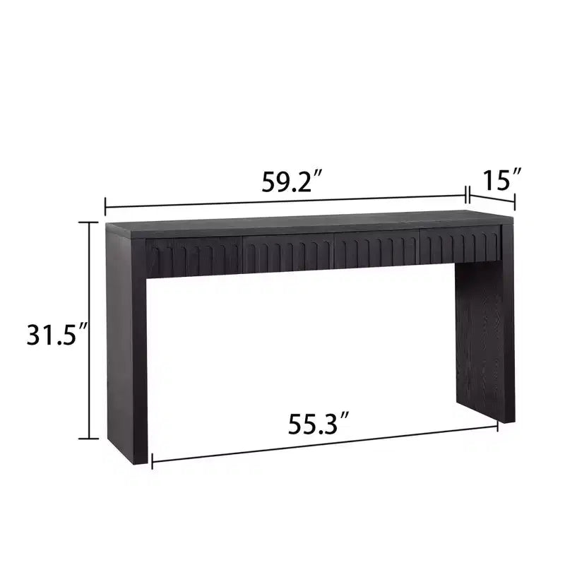 Consolle moderna, Tavolo elegante da ingresso con bordo decorativo perlato, Tavolo da corridoio per soggiorno, Ingresso