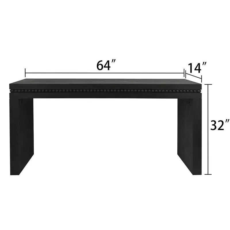 Consolle moderna, Tavolo elegante da ingresso con bordo decorativo perlato, Tavolo da corridoio per soggiorno, Ingresso