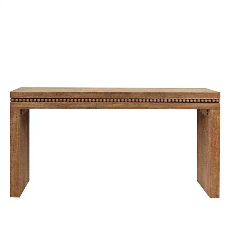Consolle moderna, Tavolo elegante da ingresso con bordo decorativo perlato, Tavolo da corridoio per soggiorno, Ingresso